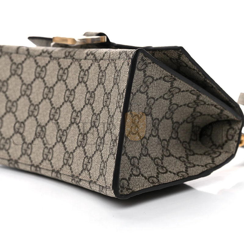 ba1en*iaga x Gvc*1 gg svp*me monogram small hourglass top handle bag beige ebony 681697 (22.5*14.5*10cm)